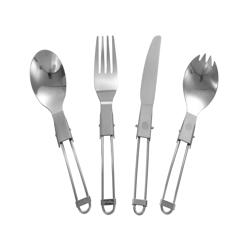 Outdoor Pure Titanium Spoon & Spork & Knife & Fork